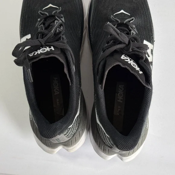 Hoka Black and White Men's Running Sneakers - Picture 10 of 11